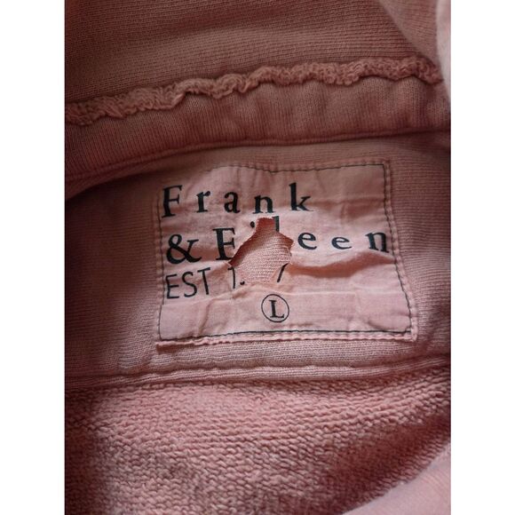 FRANK & EILEEN eileen sweatshirt button triple fleece in pink Sz Large - Picture 3 of 6